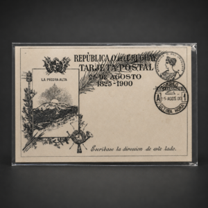 Tarjeta postal Piedra Alta, 75º aniversario, ca. 1900.