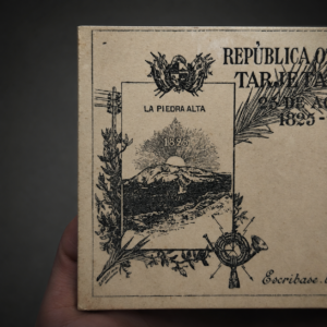 Tarjeta postal Piedra Alta, 75º aniversario, ca. 1900.