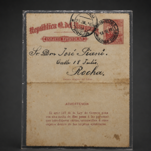 Tarjeta epistolar circulada a Rocha, ca. 1916.