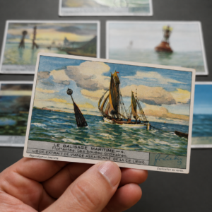 Reproducciones de cromos Liebig, “Señalización marítima”, ca. 1900.
