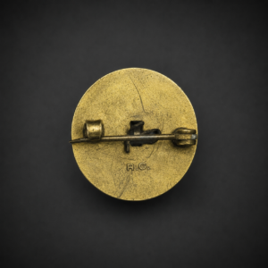 Insignia de fidelidad laboral esmaltada, ca. 1950.