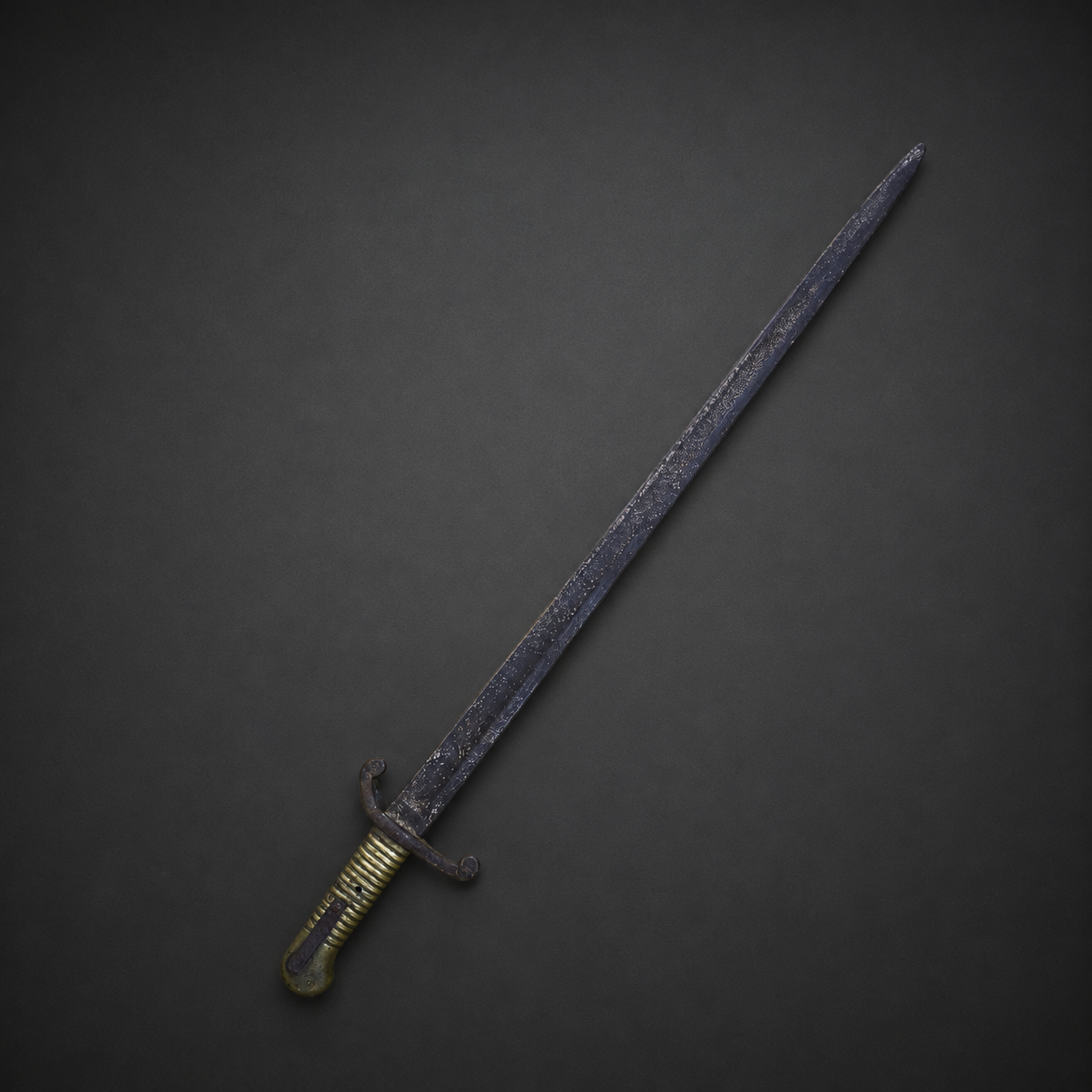 Bayoneta yatagán para fusil Remington, ca. 1870. Bayoneta yatagán para fusil Remington, ca. 1870.