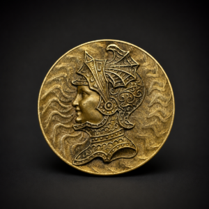 Broche francés con alegoría de Marianne, ca. 1900.