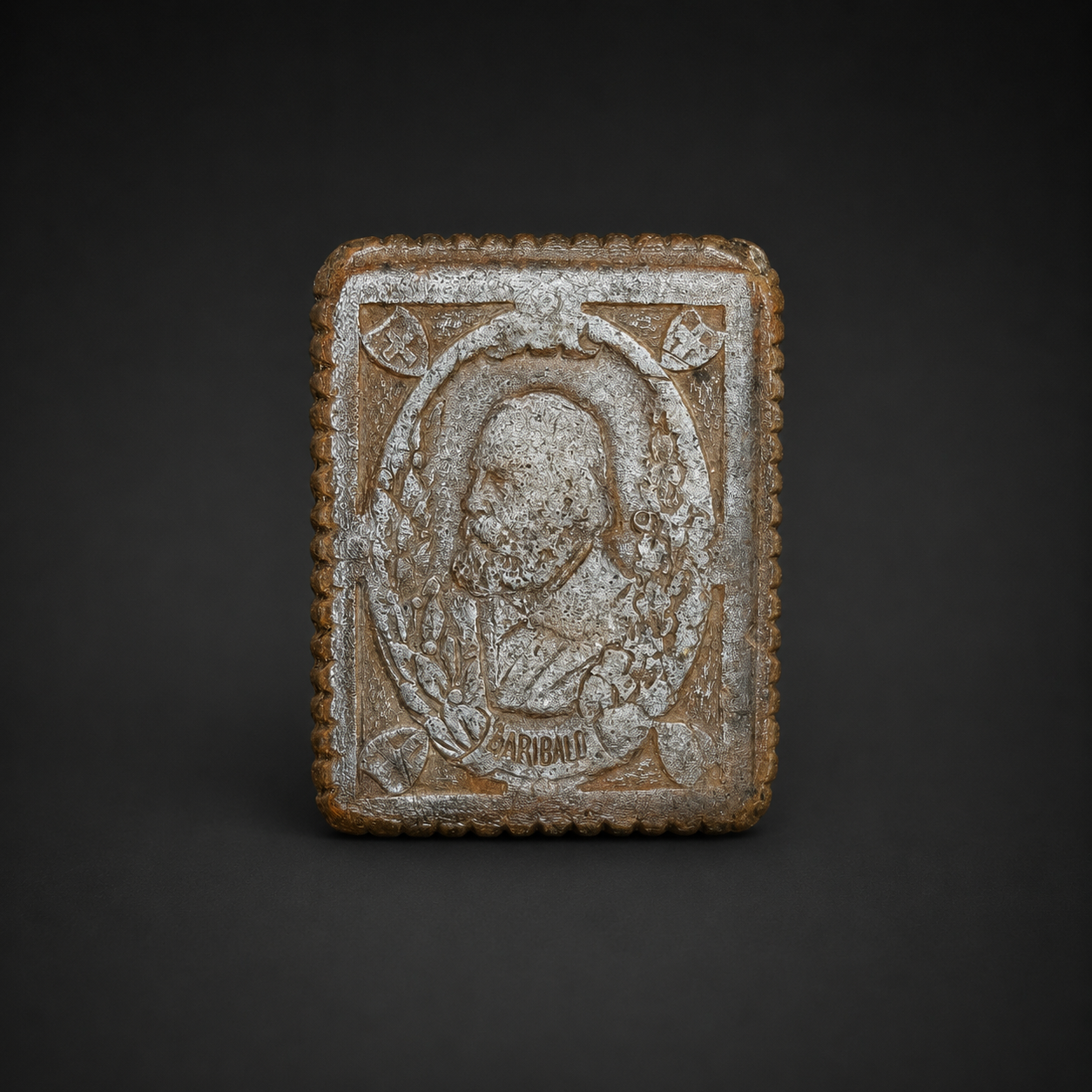 Placa conmemorativa de Giuseppe Garibaldi, ca. 1870. Placa conmemorativa de Giuseppe Garibaldi, ca. 1870.