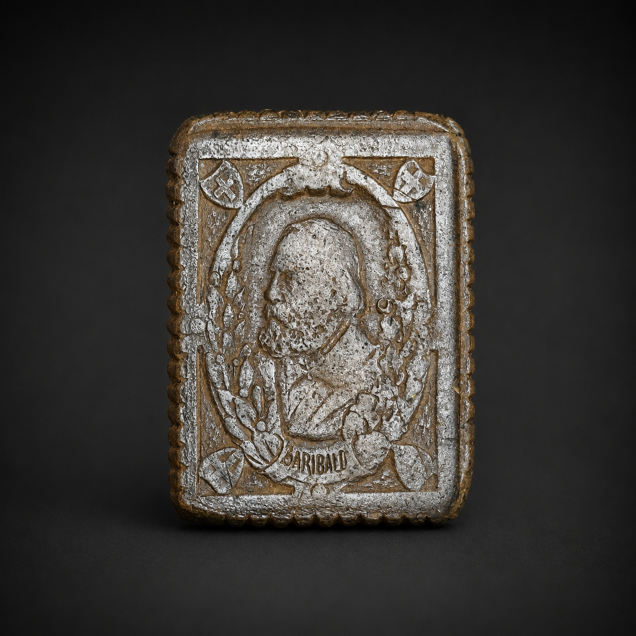 Placa conmemorativa de Giuseppe Garibaldi, ca. 1870. Placa conmemorativa de Giuseppe Garibaldi, ca. 1870.