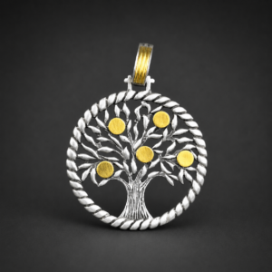 Dije árbol de la vida en plata y oro, ca. 2000.