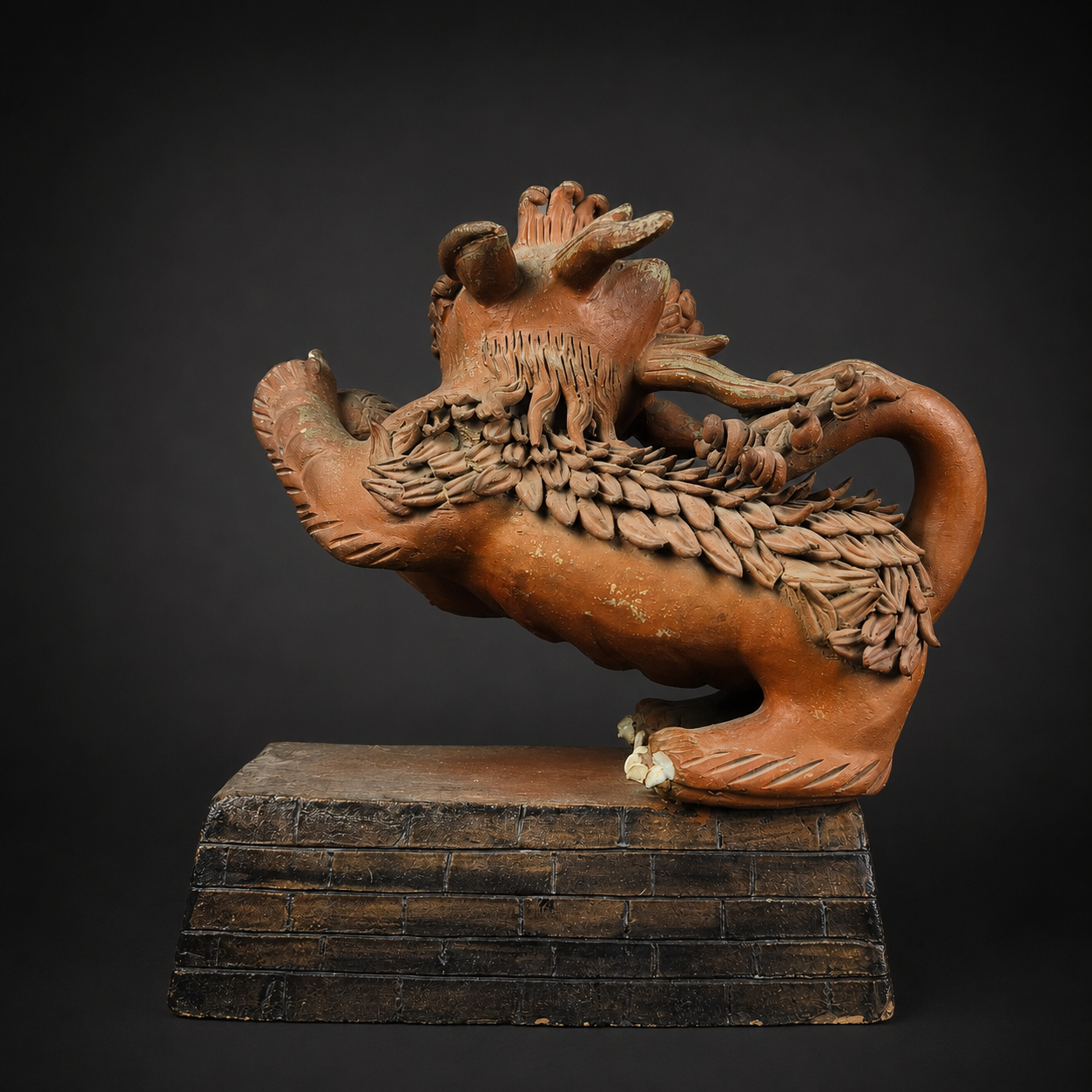 Pareja de Qilin en arcilla zisha, ca. 1965. Pareja de Qilin en arcilla zisha, ca. 1965.