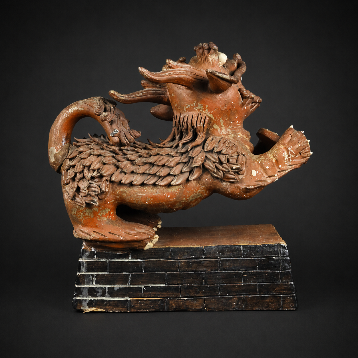 Pareja de Qilin en arcilla zisha, ca. 1965. Pareja de Qilin en arcilla zisha, ca. 1965.