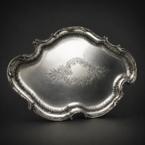 Inicio Bandeja WMF Art Nouveau sobre patas, ca. 1910.